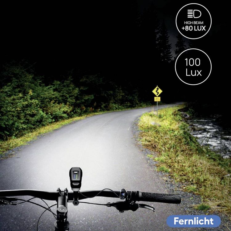 Produktbild: FISCHER FAHRRAD Fahrrad-Scheinwerfer LED batteriebetrieben Schwarz