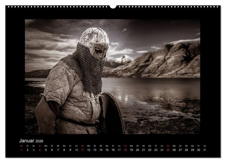 Produktbild: Wikinger und Krieger (Wandkalender 2026 DIN A2 quer), CALVENDO Monatskalender