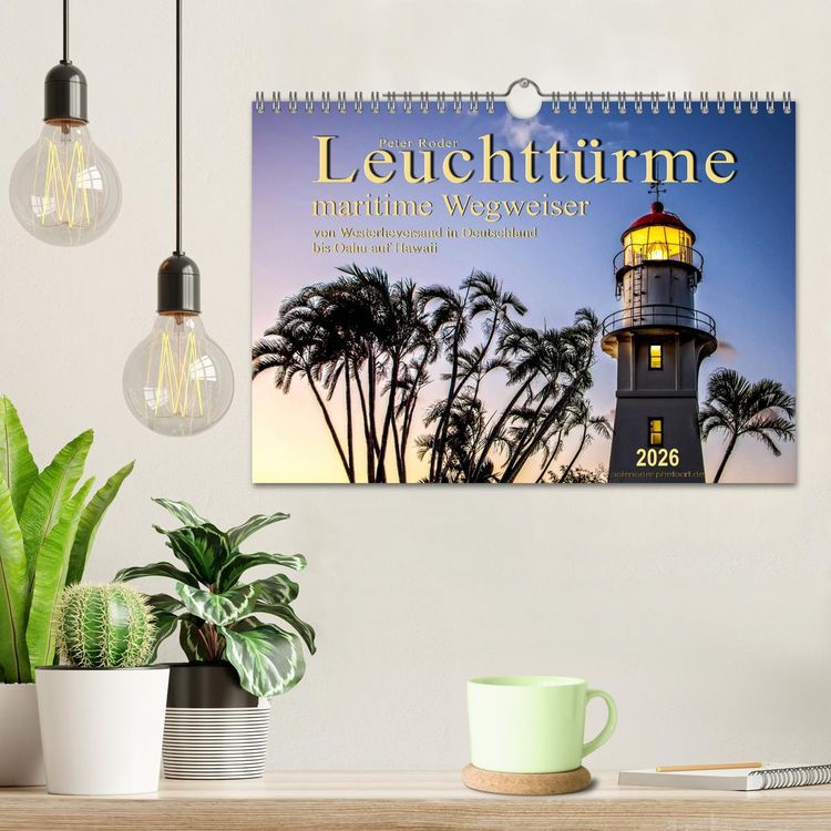 Produktbild: Leuchtt&uuml;rme - maritime Wegweiser (Wandkalender 2026 DIN A4 quer), CALVENDO Monatskalender