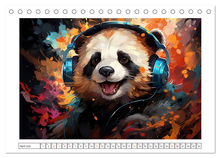 Produktbild: Musik Safari (Tischkalender 2026 DIN A5 quer), CALVENDO Monatskalender