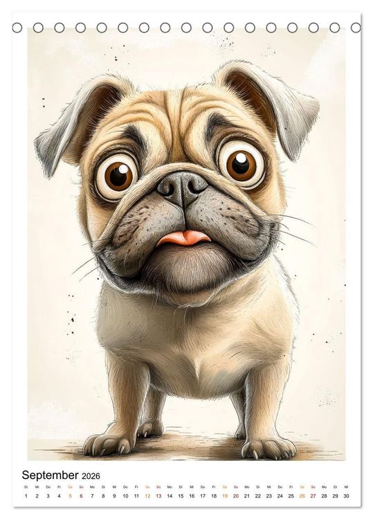 Produktbild: Hunde mit Humor (Tischkalender 2026 DIN A5 hoch), CALVENDO Monatskalender