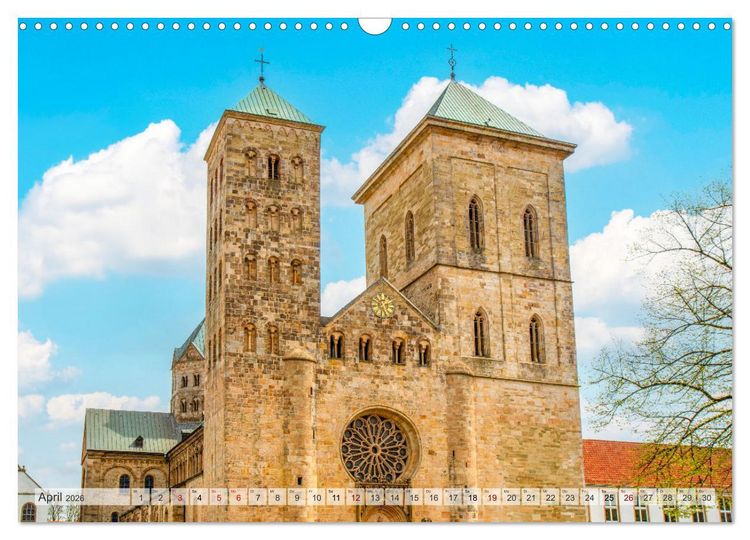 Produktbild: Historisches Osnabr&uuml;ck - Niedersachsen (Wandkalender 2026 DIN A3 quer), CALVENDO Monatskalender