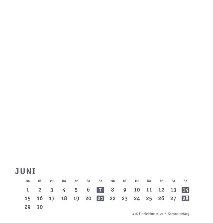 Produktbild: Premium-Bastelkalender weiß mittel 2026