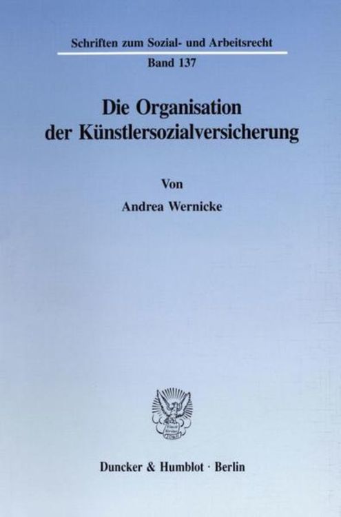 Produktbild: Die Organisation der K&uuml;nstlersozialversicherung.
