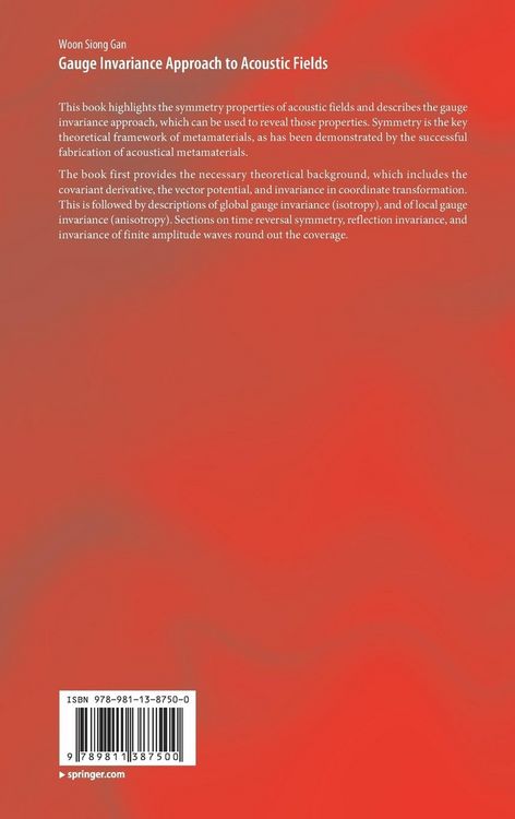 Produktbild: Gauge Invariance Approach to Acoustic Fields