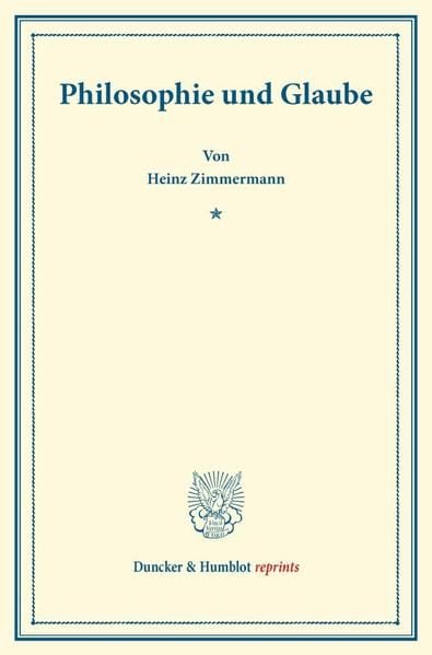 Produktbild: Philosophie und Glaube.