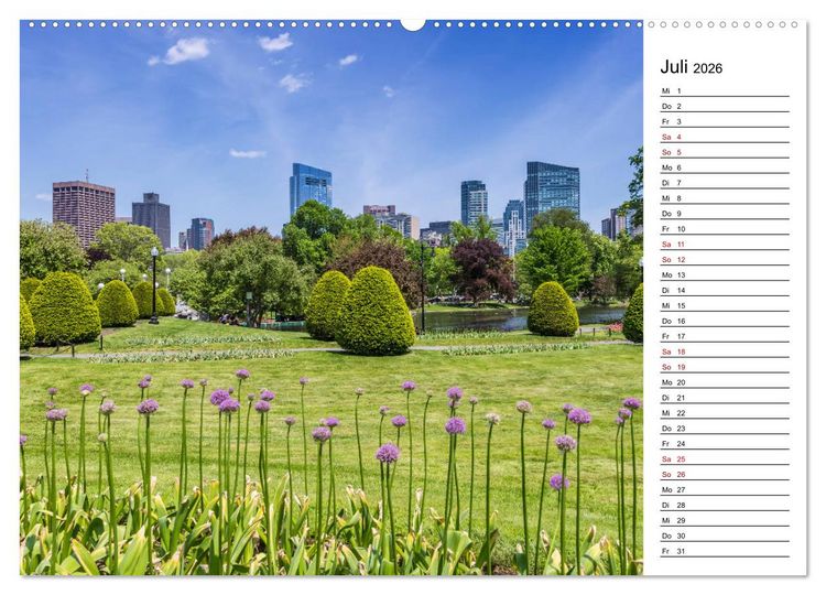 Produktbild: Stadtansichten aus Boston (hochwertiger Premium Wandkalender 2026 DIN A2 quer), Kunstdruck in Hochglanz