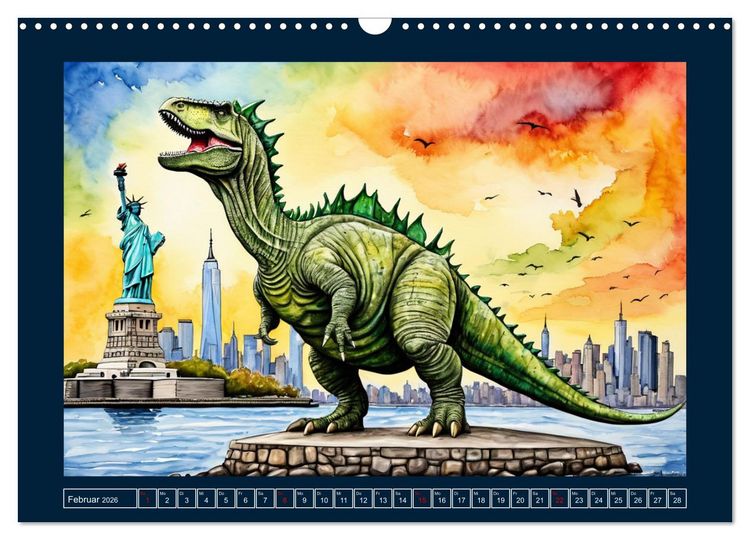 Produktbild: Dinosaurier erobern die Welt zur&uuml;ck (Wandkalender 2026 DIN A3 quer), CALVENDO Monatskalender