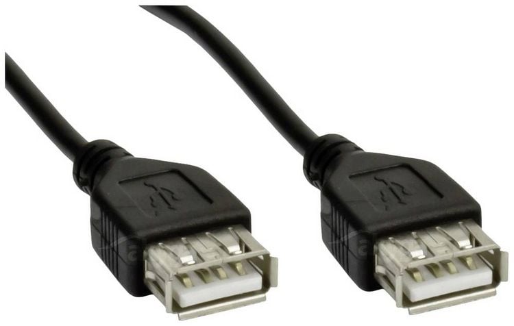 Produktbild: Akyga USB-Kabel USB-A Buchse, USB-A Buchse 1.80m Schwarz AK-USB-06