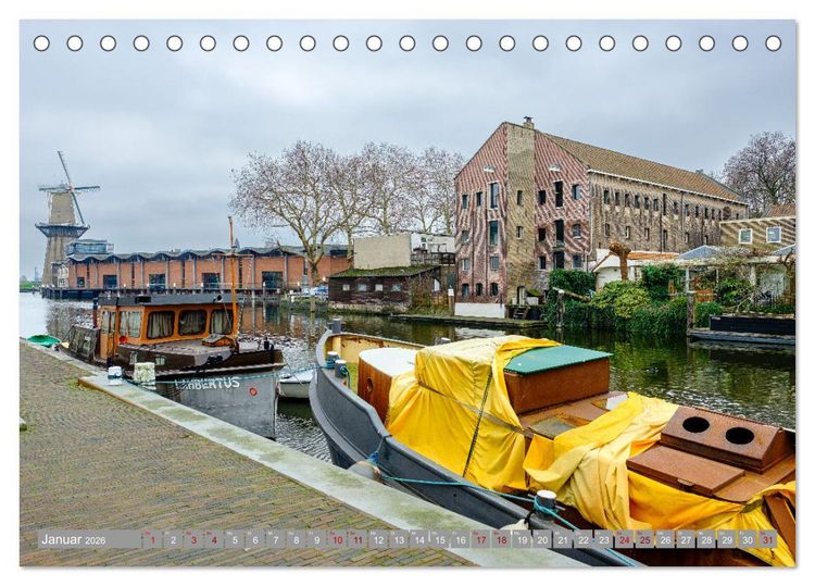 Produktbild: Ein Blick auf Schiedam (Tischkalender 2026 DIN A5 quer), CALVENDO Monatskalender