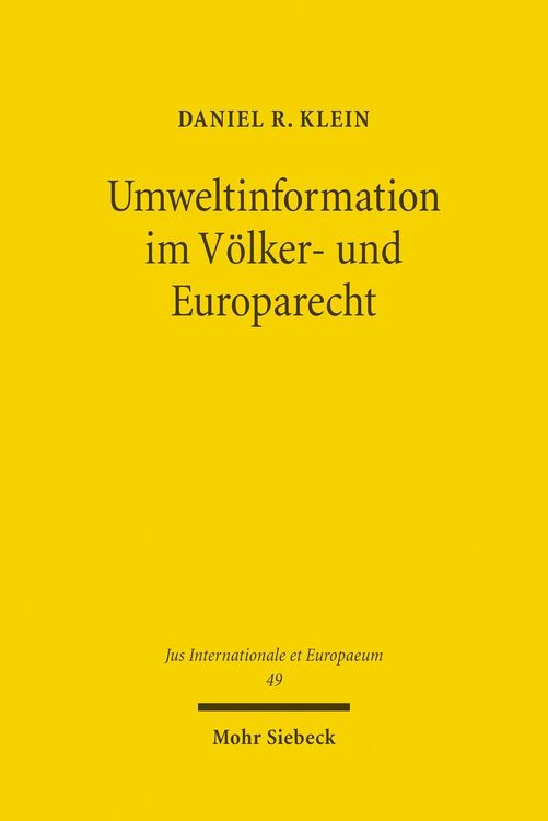 Produktbild: Umweltinformation im V&ouml;lker- und Europarecht