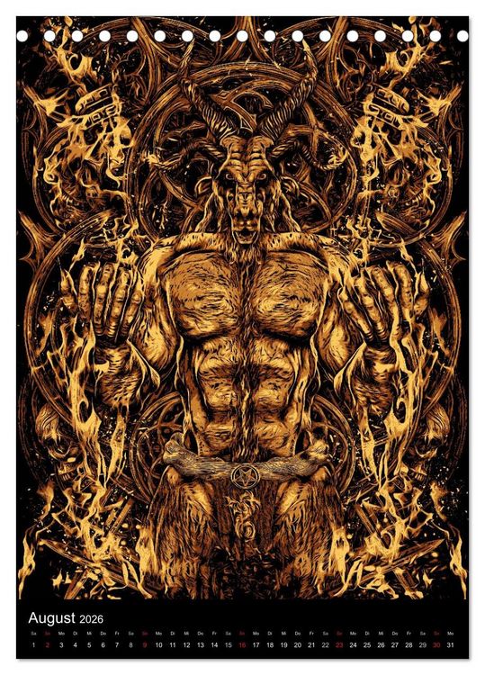 Produktbild: BLOODBOY/ HORROR ILLUSTRATION V1 (Tischkalender 2026 DIN A5 hoch), CALVENDO Monatskalender