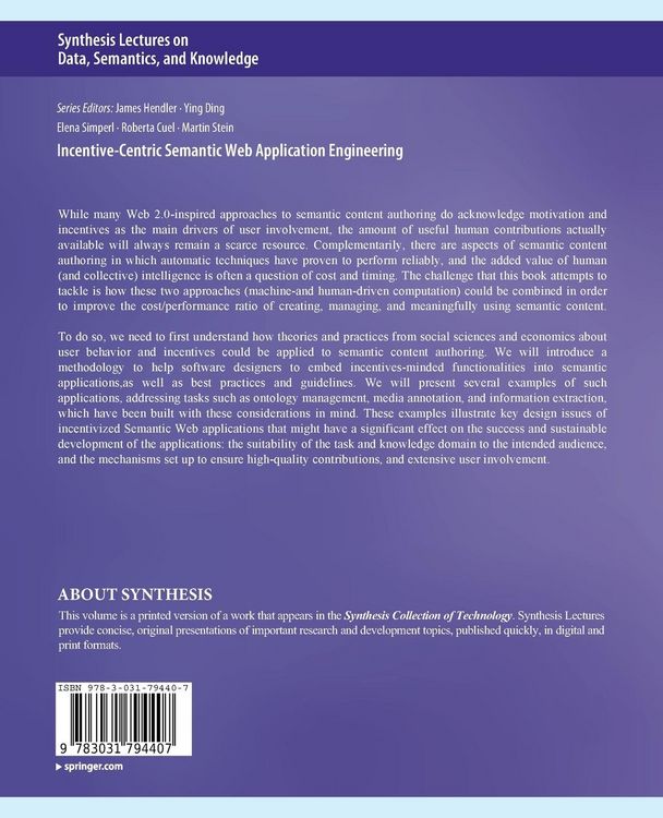 Produktbild: Incentive-Centric Semantic Web Application Engineering