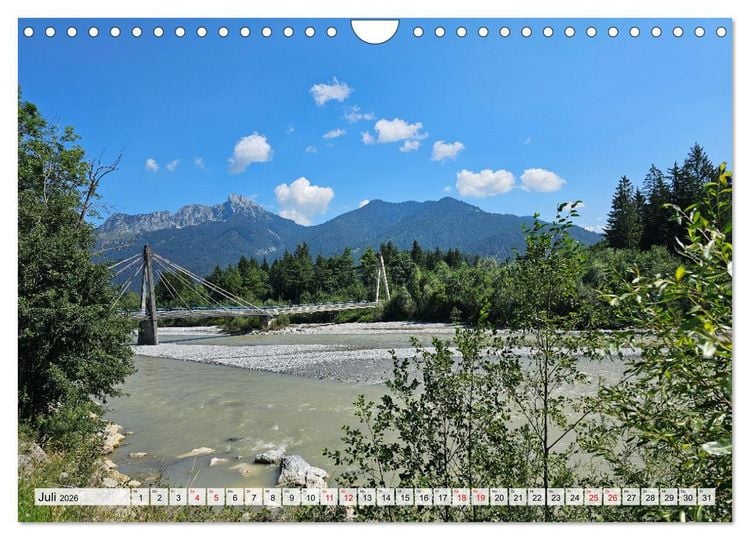 Produktbild: Vom Formarinsee bis Landsberg am Lech - Auf dem Lechradweg (Wandkalender 2026 DIN A4 quer), CALVENDO Monatskalender