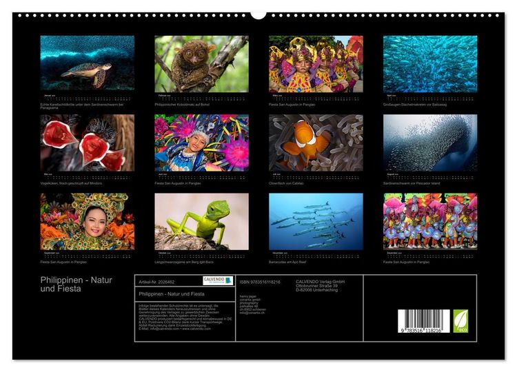 Produktbild: Philippinen - Natur und Fiesta (hochwertiger Premium Wandkalender 2026 DIN A2 quer), Kunstdruck in Hochglanz