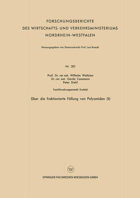 Produktbild: &Uuml;ber die fraktionierte F&auml;llung von Polyamiden (II)