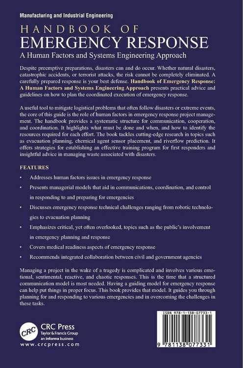 Produktbild: Handbook of Emergency Response