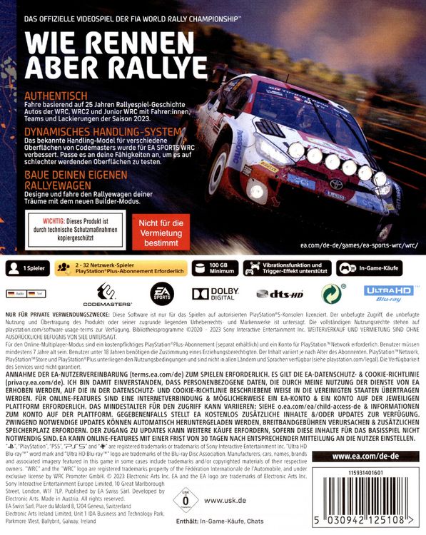 Produktbild: EA Sports WRC