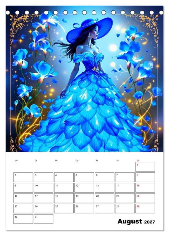 Produktbild: Kleider aus Licht (Tischkalender 2027 DIN A5 hoch), CALVENDO Monatskalender