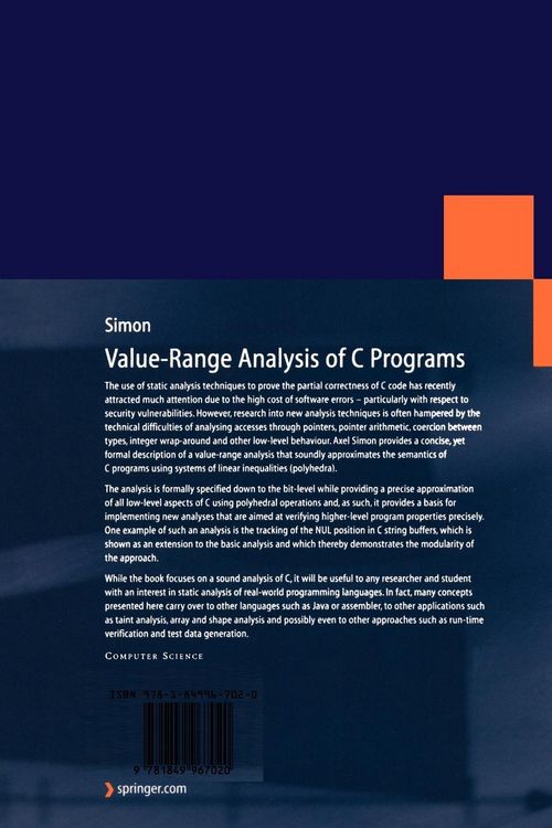 Produktbild: Value-Range Analysis of C Programs