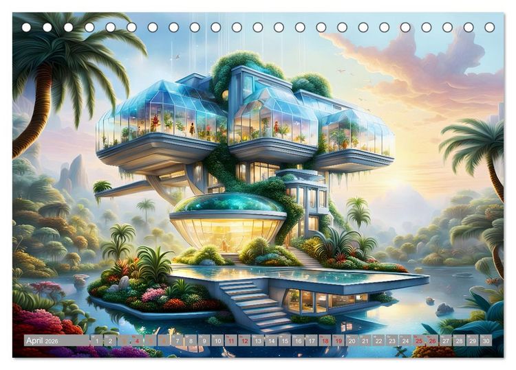 Produktbild: Architektur Futuristische Horizonte (Tischkalender 2026 DIN A5 quer), CALVENDO Monatskalender