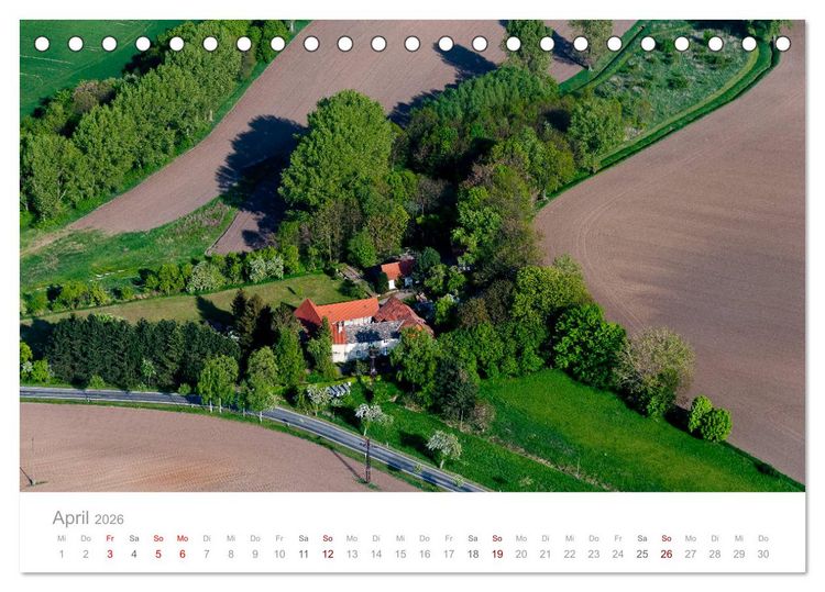 Produktbild: Harzvorland Luftbilder 2026 (Tischkalender 2026 DIN A5 quer), CALVENDO Monatskalender