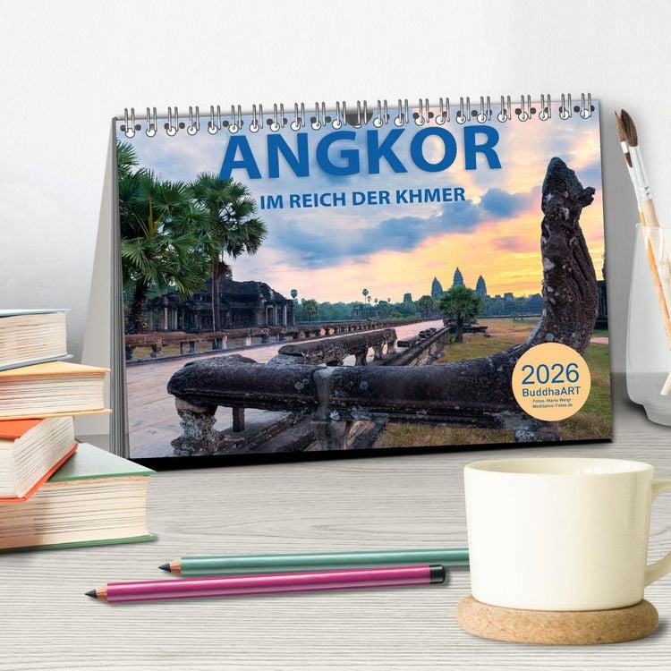 Produktbild: ANGKOR - IM REICH DER KHMER (Tischkalender 2026 DIN A5 quer), CALVENDO Monatskalender