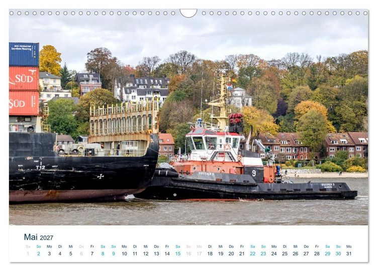 Produktbild: Schiffe gucken im Hamburger Hafen (Wandkalender 2027 DIN A3 quer), CALVENDO Monatskalender