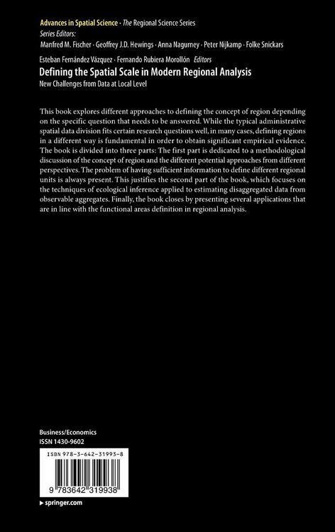 Produktbild: Defining the Spatial Scale in Modern Regional Analysis