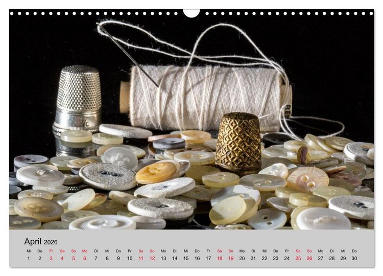 Produktbild: Faden, Nadel, Handarbeit. (Wandkalender 2026 DIN A3 quer), CALVENDO Monatskalender
