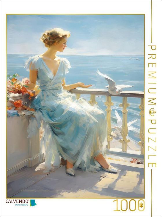 Produktbild: CALVENDO Puzzle Beim F&uuml;ttern von V&ouml;geln | 1000 Teile Lege-Gr&ouml;&szlig;e 64x48cm Foto-Puzzle f&uuml;r gl&uuml;ckliche Stunden