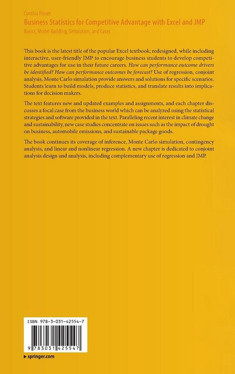 Produktbild: Business Statistics for Competitive Advantage with Excel and JMP