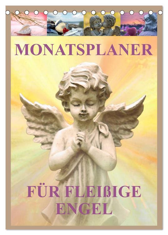 Produktbild: Monatsplaber f&uuml;r flei&szlig;ige Engel (Tischkalender 2026 DIN A5 hoch), CALVENDO Monatskalender