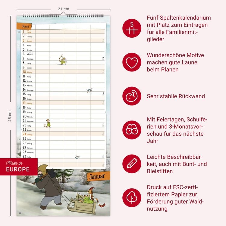 Produktbild: Pettersson und Findus Familienplaner 2027