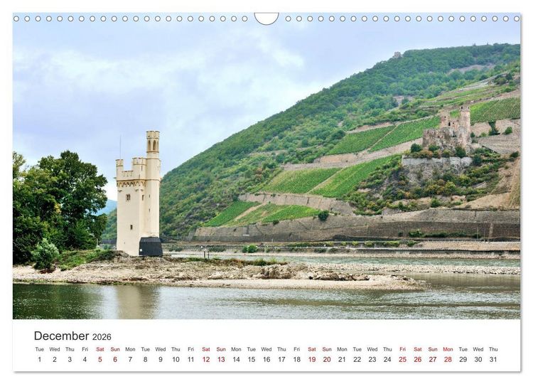 Produktbild: Rhine Valley and Castles (Wall Calendar 2026 DIN A3 landscape), CALVENDO 12 Month Wall Calendar