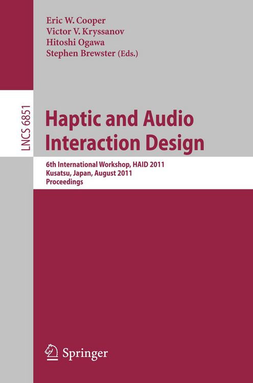 Produktbild: Haptic and Audio Interaction Design