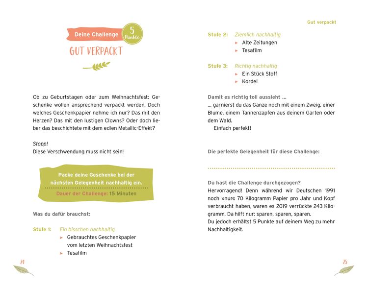 Nachhaltig leben – Die Challenge