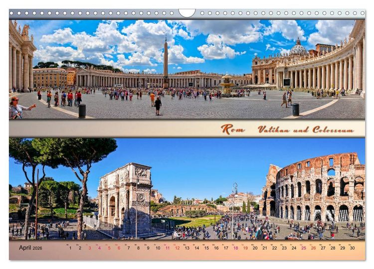 Produktbild: St&auml;dte der Welt, Panoramen (Wandkalender 2026 DIN A3 quer), CALVENDO Monatskalender