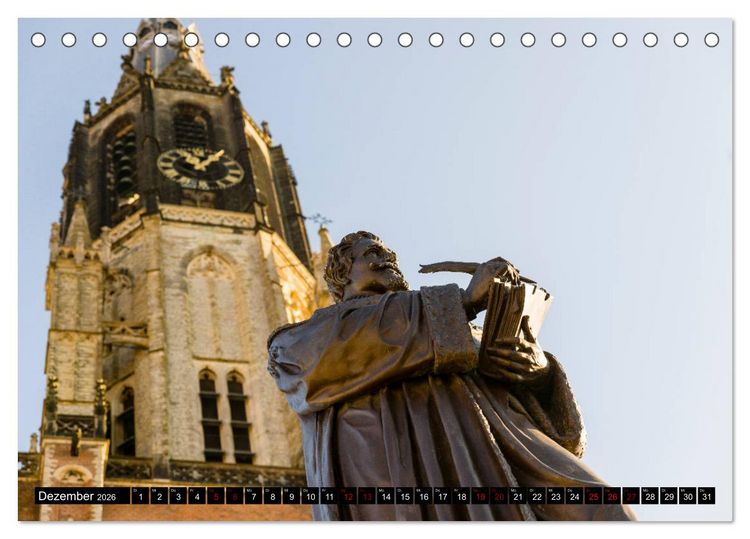 Produktbild: Zauberhaftes Delft - Perle der Niederlande (Tischkalender 2026 DIN A5 quer), CALVENDO Monatskalender