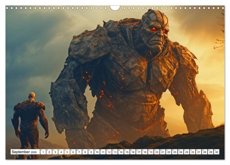 Produktbild: Mystische Kreaturen - Ein Jahr voller Magie und Fantasie (Wandkalender 2026 DIN A3 quer), CALVENDO Monatskalender