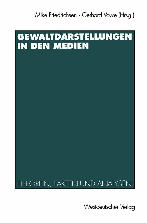 Produktbild: Gewaltdarstellungen in den Medien