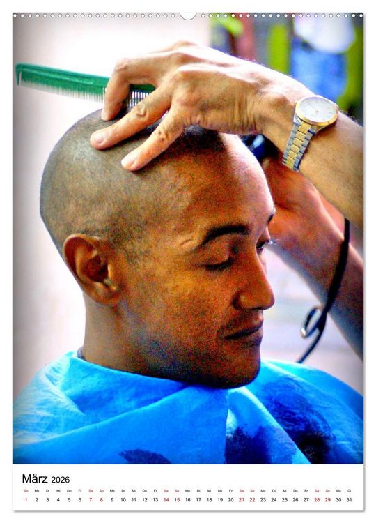 Produktbild: Cuba Coiffeur - Frisch frisiert in Havanna (hochwertiger Premium Wandkalender 2026 DIN A2 hoch), Kunstdruck in Hochglanz