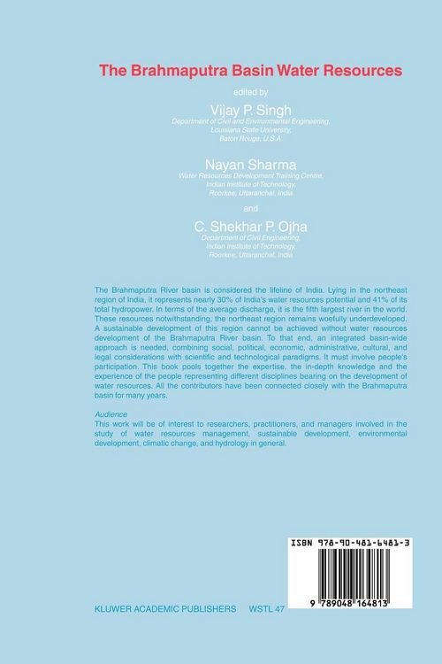 Produktbild: The Brahmaputra Basin Water Resources