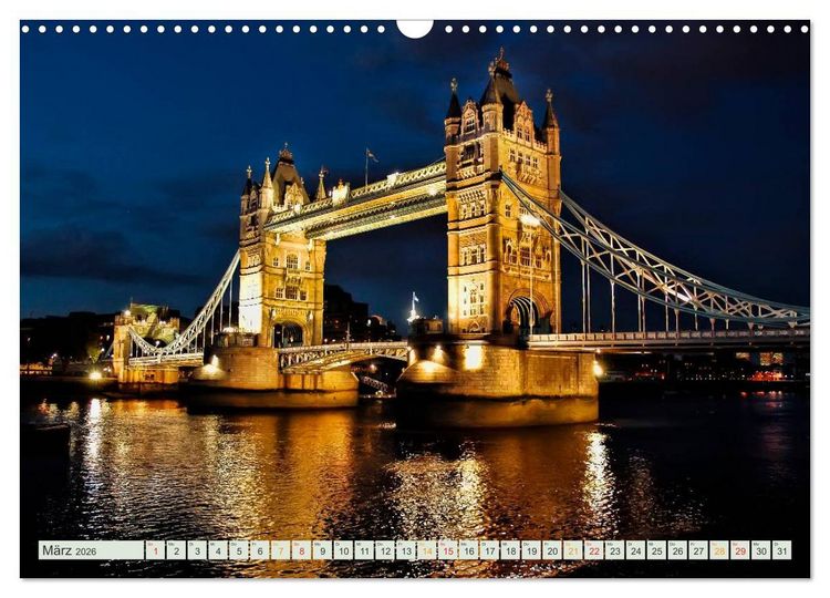 Produktbild: B&uuml;hne frei f&uuml;r London und die Themse (Wandkalender 2026 DIN A3 quer), CALVENDO Monatskalender