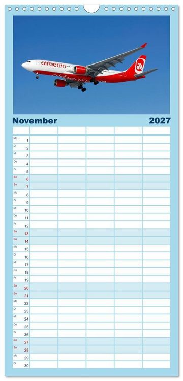 Produktbild: Familienplaner 2027 - In Memoriam Air Berlin mit 5 Spalten (Wandkalender, 21 x 45 cm) CALVENDO