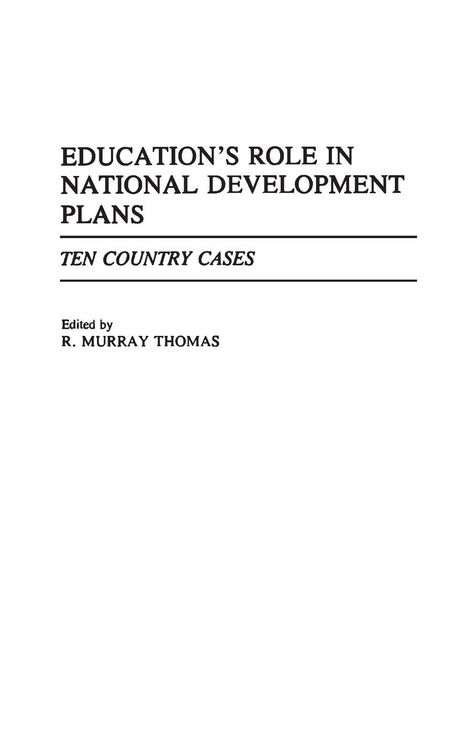 Produktbild: Education's Role in National Development Plans