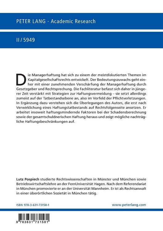 Produktbild: Die Rechtsfolgen der zivilrechtlichen Organhaftung