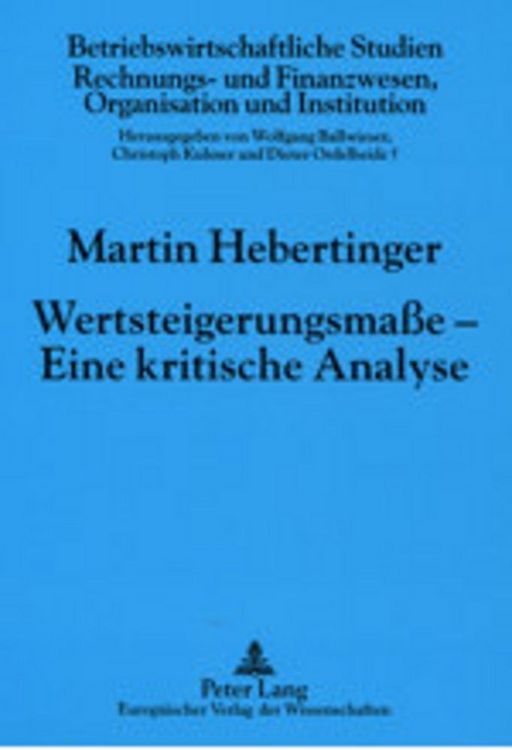 Produktbild: Wertsteigerungsma&szlig;e &ndash; Eine kritische Analyse