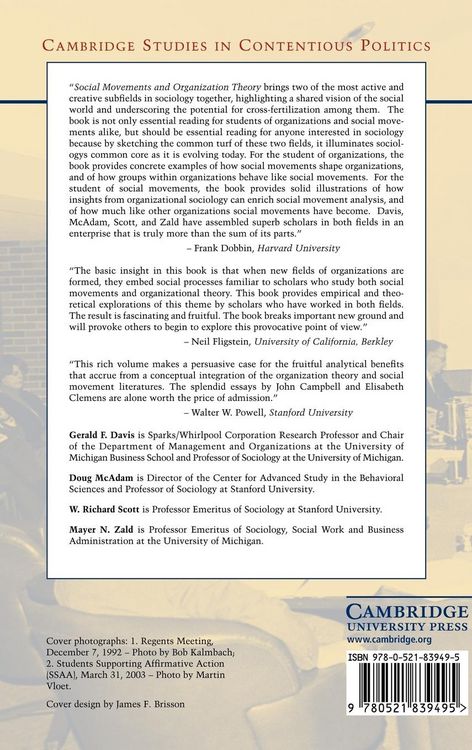Produktbild: Social Movements and Organization Theory