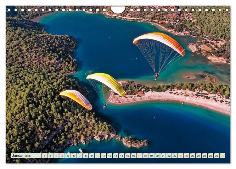 Produktbild: Freiheit und Abenteuer - Paragliding (Wandkalender 2026 DIN A4 quer), CALVENDO Monatskalender